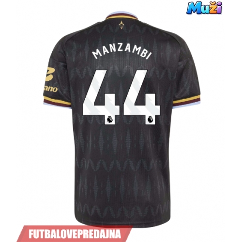 Lacne Muži Futbalové dres Aston Villa Johan Manzambi #44 2026-27 Krátky Rukáv - Preč